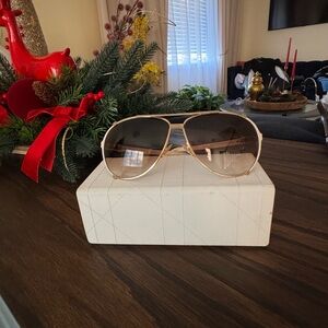 Dior Gold and Brown Sunglasses